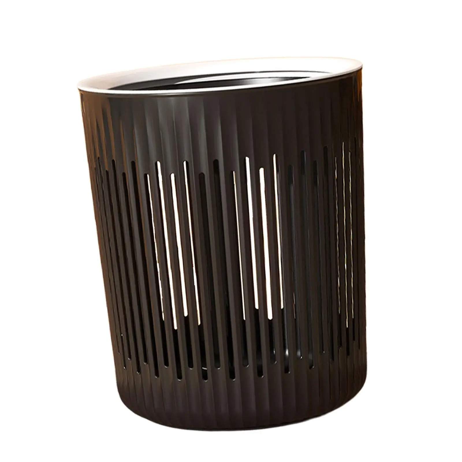 Trash Can Round Waste Basket Simple and Modern Design Durable for Laundry Room, Kitchens, Kids Rooms Household Trash Bin