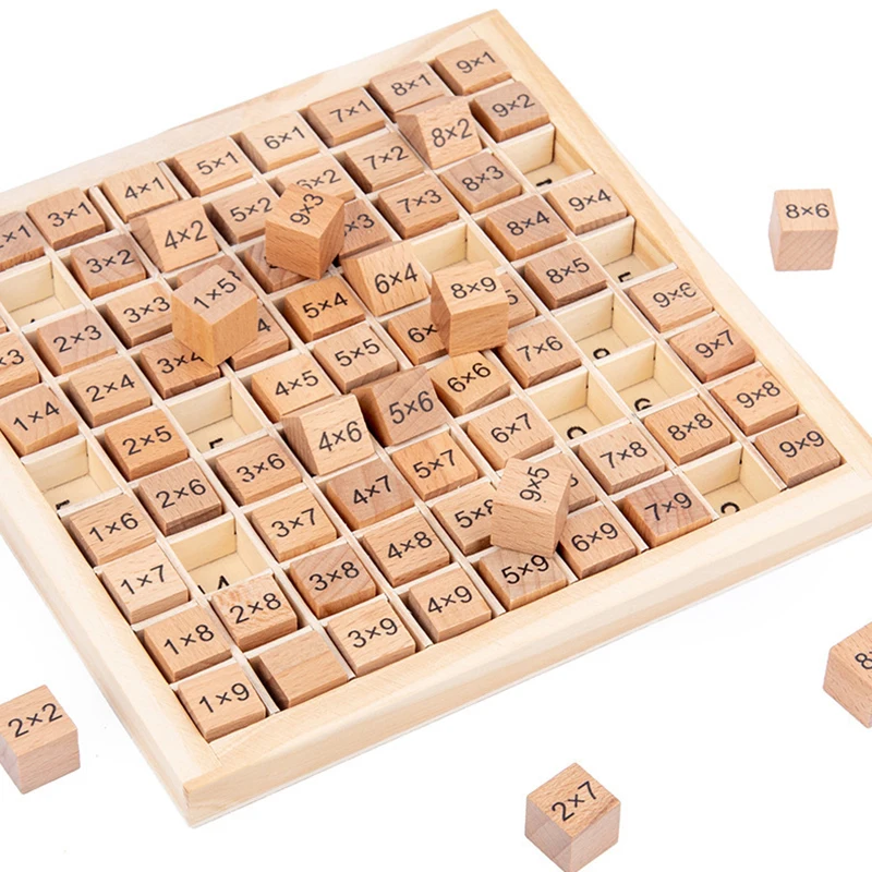 Jeu de Table de formule de Multiplication, jouet en bois pour enfants, jouets éducatifs d'apprentissage des mathématiques pour enfants, outils pédagogiques