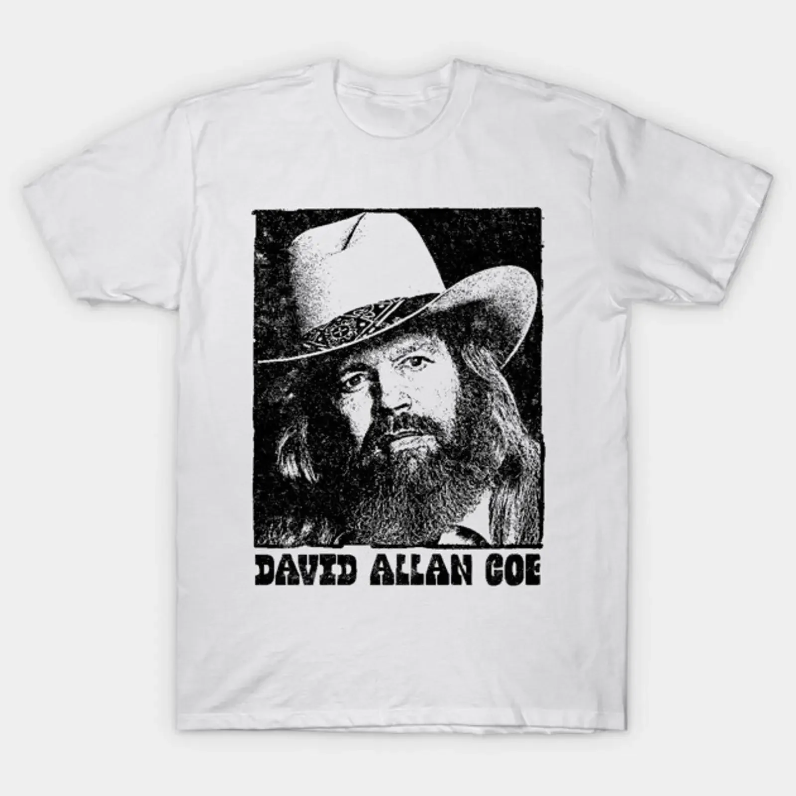 David Allan Coe Retro Style Fan Design T Shirt vintage Washed homme fashion Stretched Soft Top For Everyday Wear Comfortable