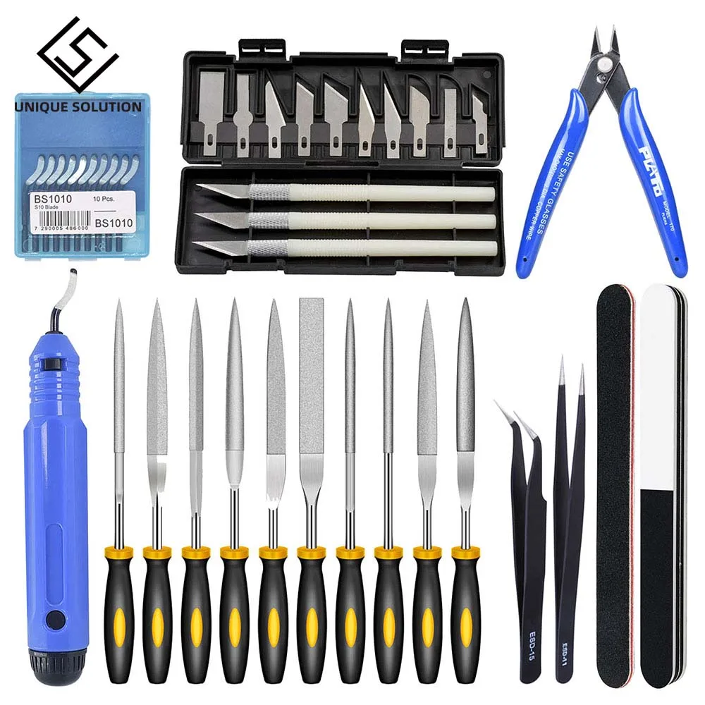 

Deburring Tool kit Trimming Knife Edge Cutter Files deburring 3D Printer Parts for Copper tube Scraper Cutting Wire Cable