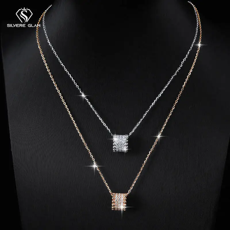

SG D VVS1 Moissanite Necklace 925 Sterling Silver Waist Pendant Necklace For Women Collarbone Chain Luxury Jewelry Gift