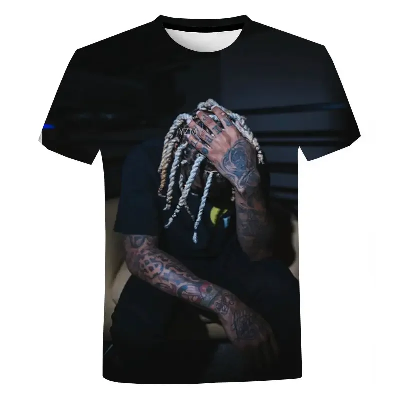 

2023 New Lil Durk 3D Printed T-shirt Harajuku Trendy Hip Hop Tops Rapper Men and Women Summer Fashion Casual Street T Shirt