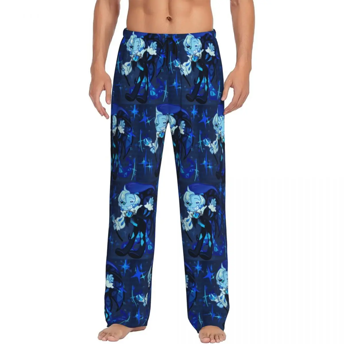 Custom Print Men's C-Cookie Run Kingdom Pajama Pants Shadow Milk Cookie Sleepwear Sleep Lounge Bottoms with Pockets