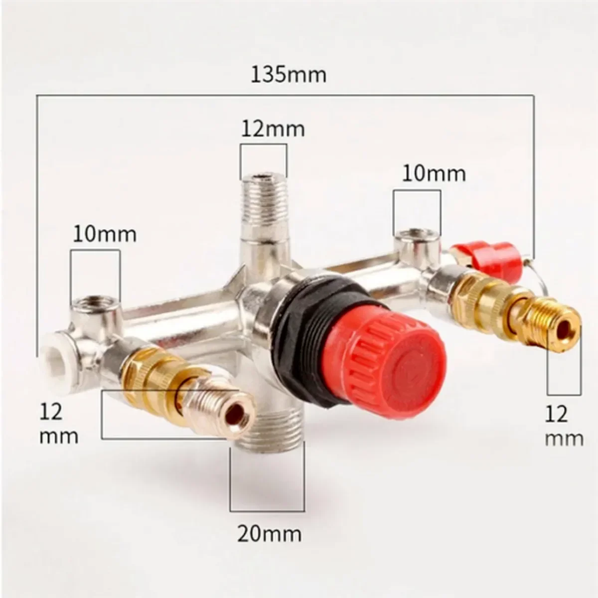 

Air Compressor Pressure Valve Switch Control Manifold Regulator Gauges Tools 20mm External Thread