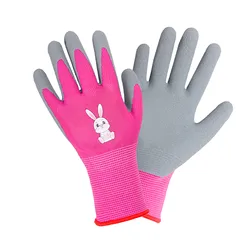 Work Gloves for Children Children's Gardening Gloves for Children Aged Foam Rubber Coating Work Gloves Gardening