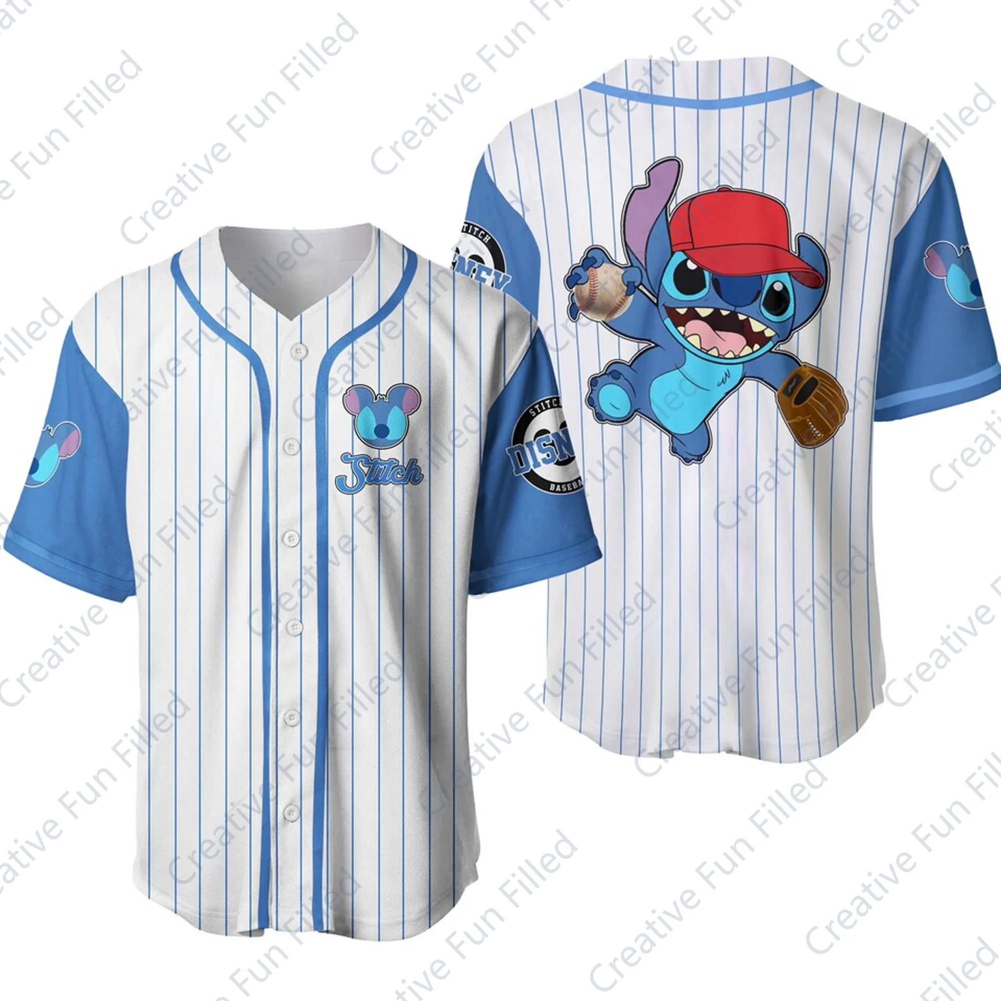 Disney Vintage Oversized Baseball Jersey for Kid, Lilo and Stitch Shirt, Gift for Sport, New Summer, 2024