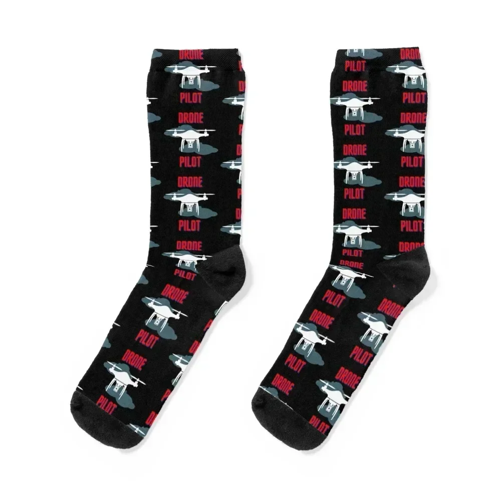 

Drone pilot with clouds black version Socks tennis Crossfit Socks Woman Men's