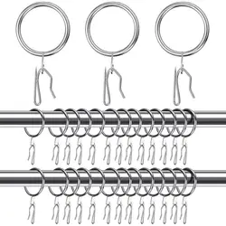 50Set Curtain Gathering Hook Ring Pencil Pleat Metal Gather Hooks Pinch Pleat