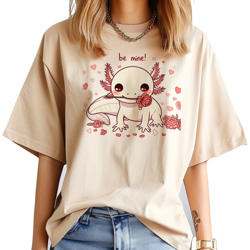 Axolotl t shirt women Japanese tshirt female 2000s clothes