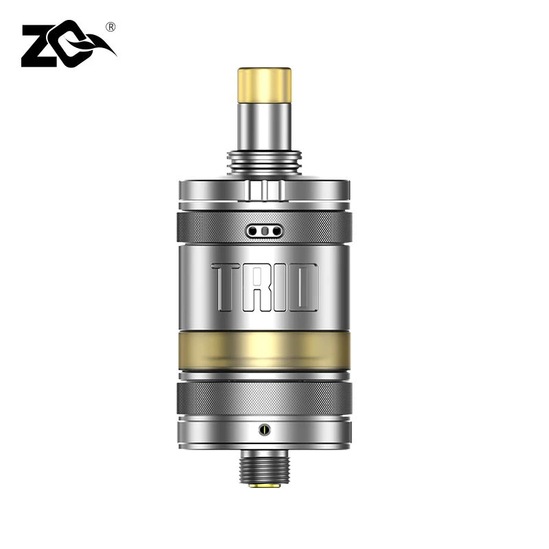 Originale ZQ Trio RTA Tank MTL & DTL atomizzatore 3ml capacità Single Coil RTA vaporizzatore 3 controllo del flusso d'aria 22mm diametro E sigarette