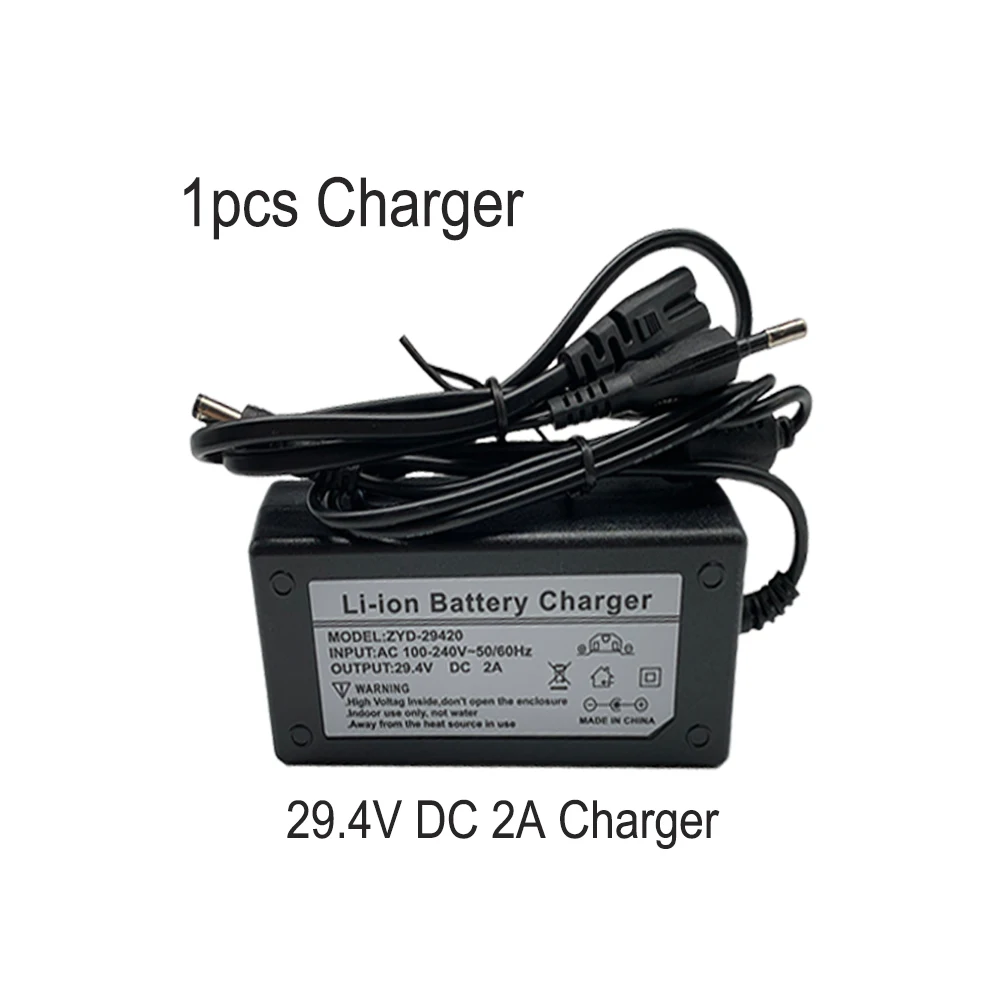 

29.4V 6600mAH high capacity 7S2P 18650 lithium battery pack, built-in intelligent BMS protection board, with charger