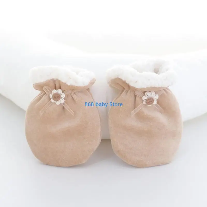 

29EE Fashionable Winter Gloves Boys Girls Hand Warmer for Babies Anti-grab Mittens Thicken Warm Fleece Gloves Newborn Gift