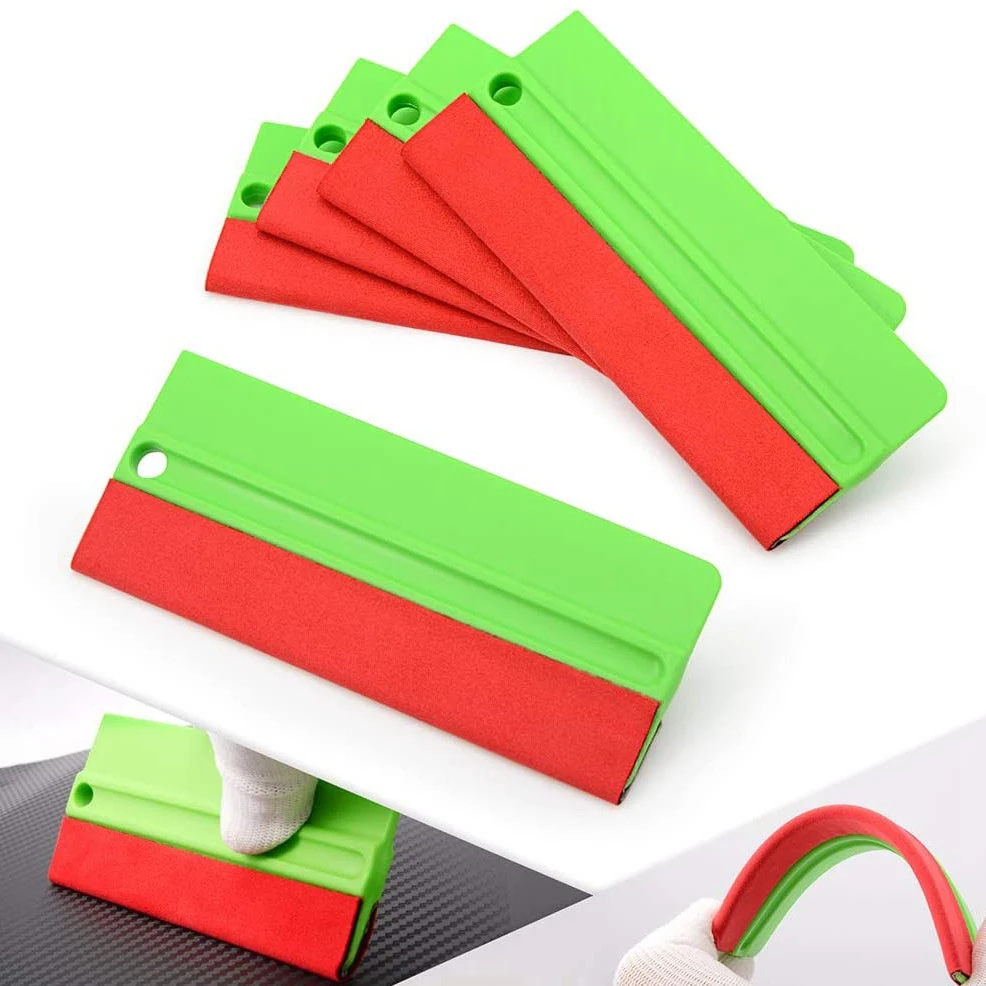 5 Pcs Big Buffer Vinyl Squeegee for Sensitive Surface Film Vinyl Wrap Application Decals Sticker Wallpaper Installation