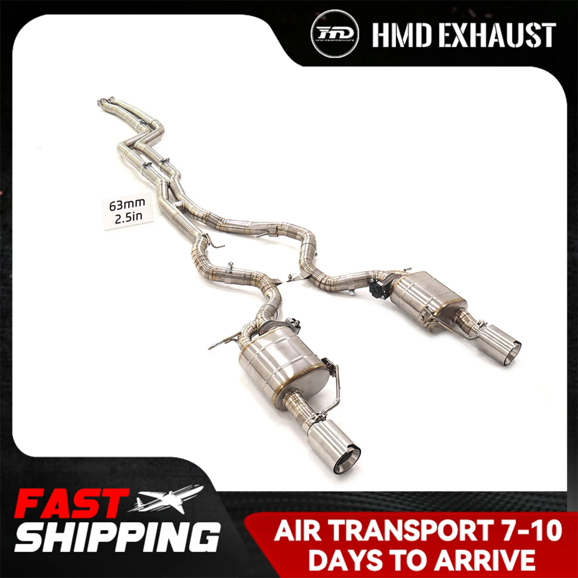 

Горячая продажа выхлопной системы HMD из титанового сплава, Catback, подходит для глушителя BMW E92 335i (с клапаном)