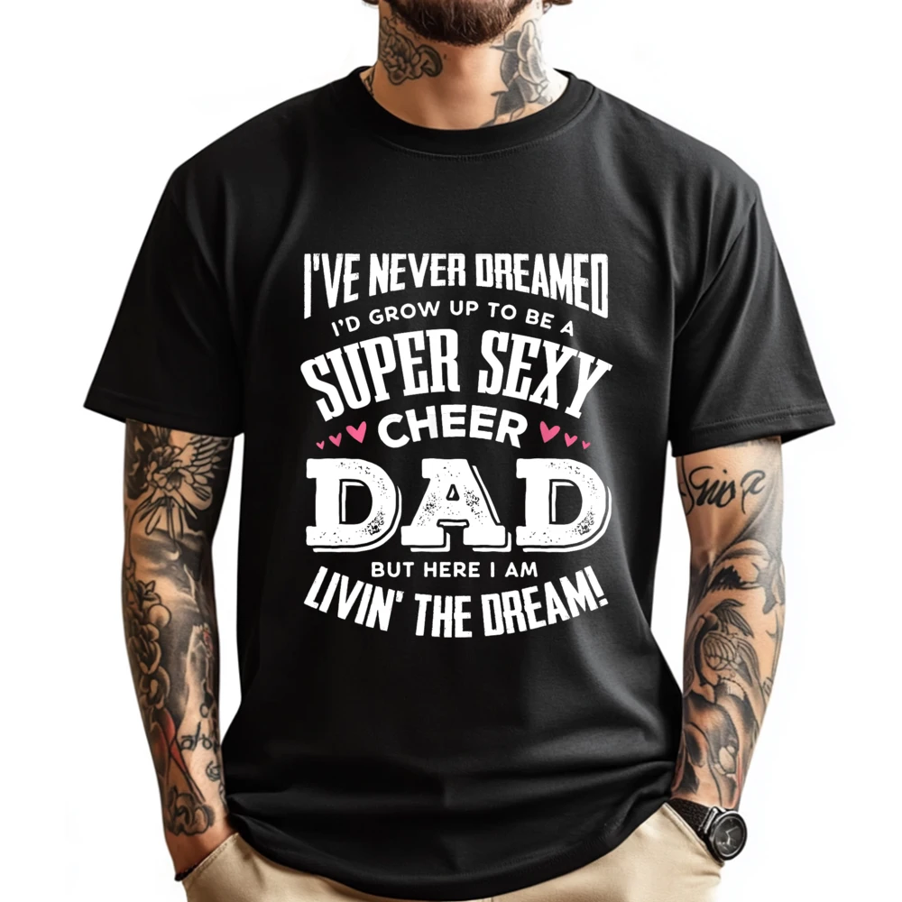 

Funny Cheerleading Dad Father Cheer Dad Grahpic Tee Shirt Men's T-Shirts Tops T Shirt Valentine's Day Gift T-shirts for Men