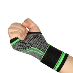 Compression Wrist Brace with Pressure Belt Sport Protection Wristband Knitting Pressurized Wrist and Palm Brace Bandage Support