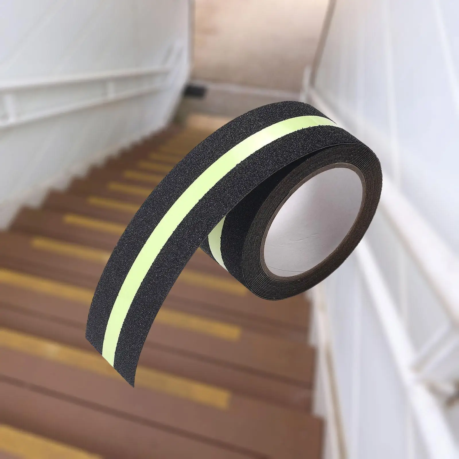 Anti Slip Traction Tape with Glow in Dark Green Stripe Sticker Decal Luminous for Stair Tread Indoor Outdoor Safe Warning Tape