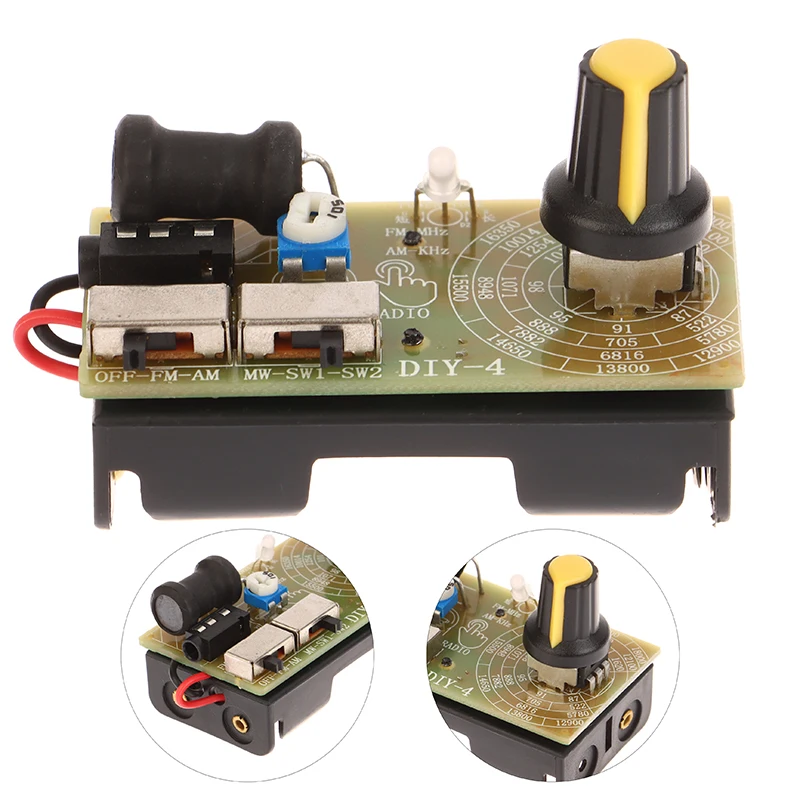 4-Band Digital FM MW SW Radio AM FM Medium Wave Shortwave Receiver Broadcasts Headphone Radio Module Antenna Volume Adjustable