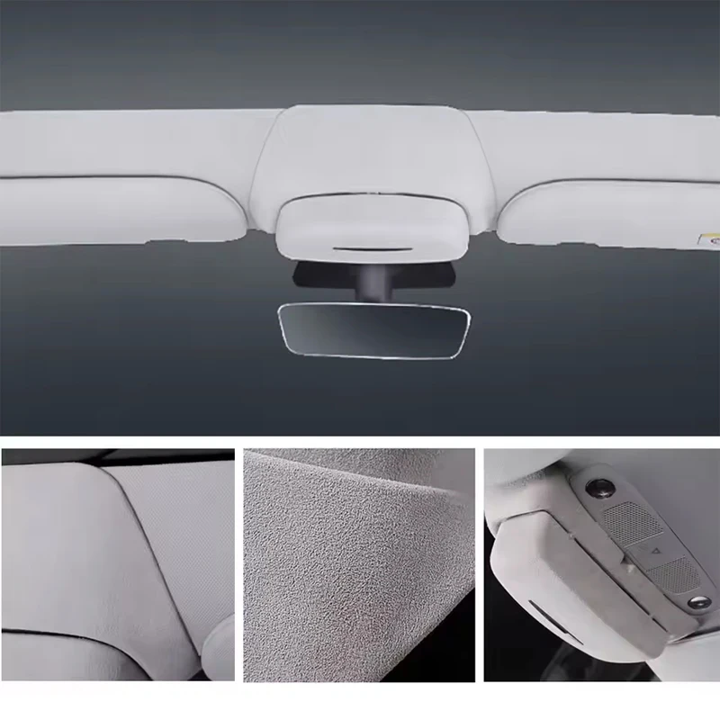 For ZEEKR 8X 2026 Suede Car Sunglasses Holder Eyeglass Box Glasses Holders Auto Interior Accessories 6