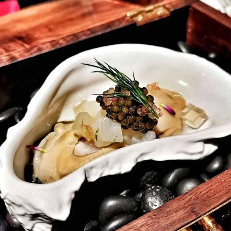 Creative Ceramic Oyster Shell Molecular Cuisine Creative Tableware Imported Plate French Irregular Shape Plates Tableware
