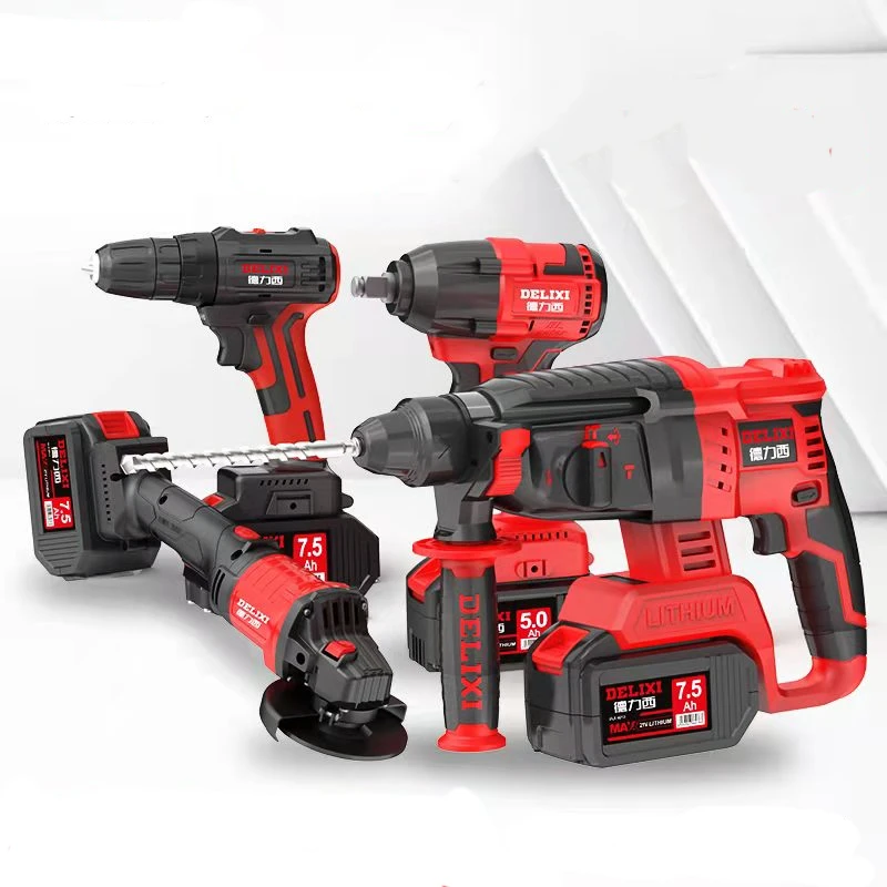 Professional  Red combination of various power tool sets  Complete accessories Hand Socket Tool Set