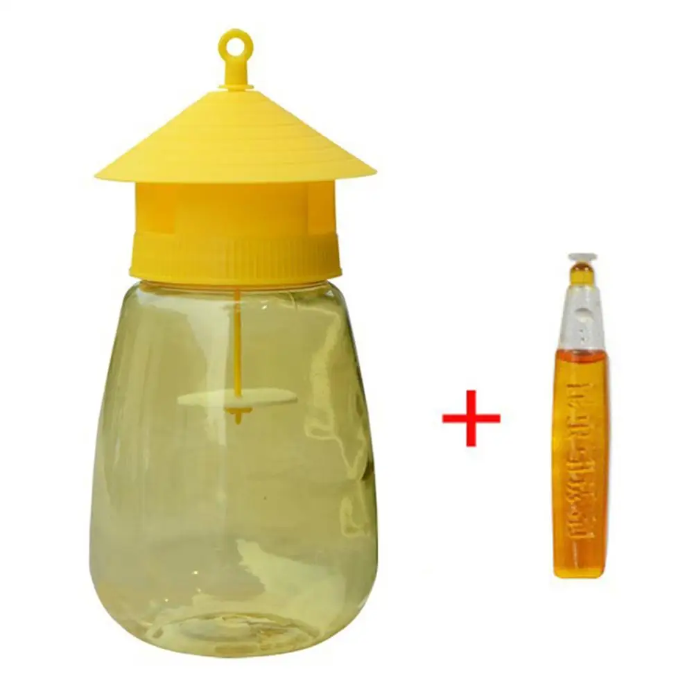 Fruit Fly Trap Killer Yellow Plastic Drosophila Trap Anti Fly Fruit Fly killer Catcher Orchard Insect Trap Pest Control Products