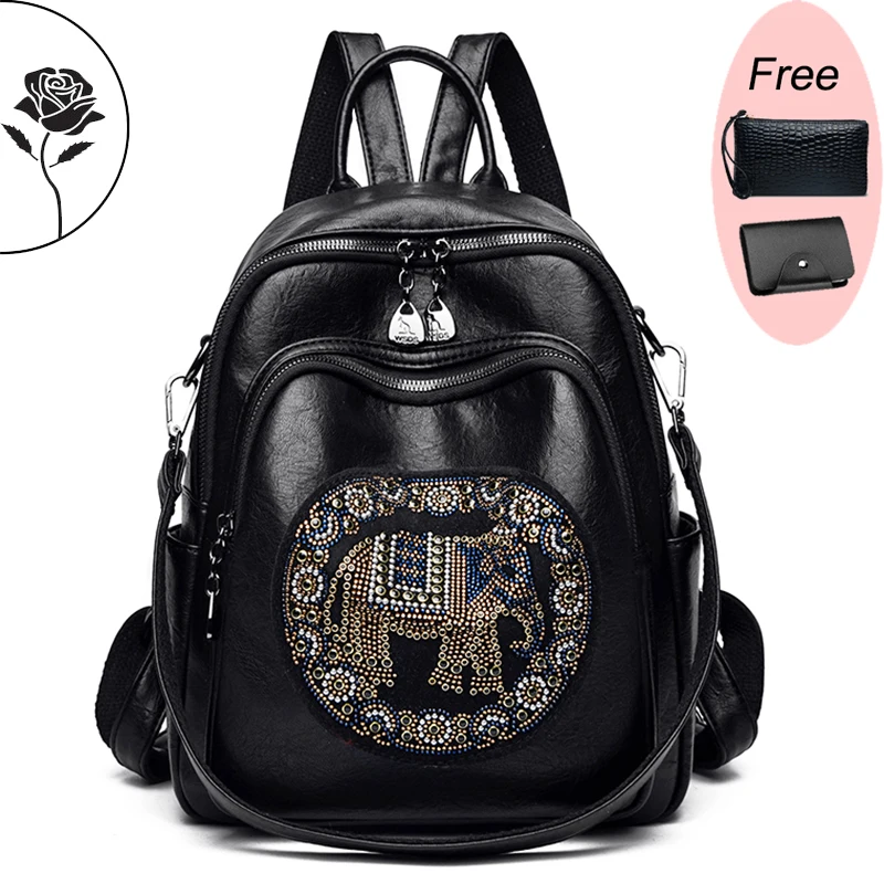 

2024 New Women Backpack High Quality Leather Backpack Multifunction Shoulder Bags School Bags for Teenager Girls Backpack