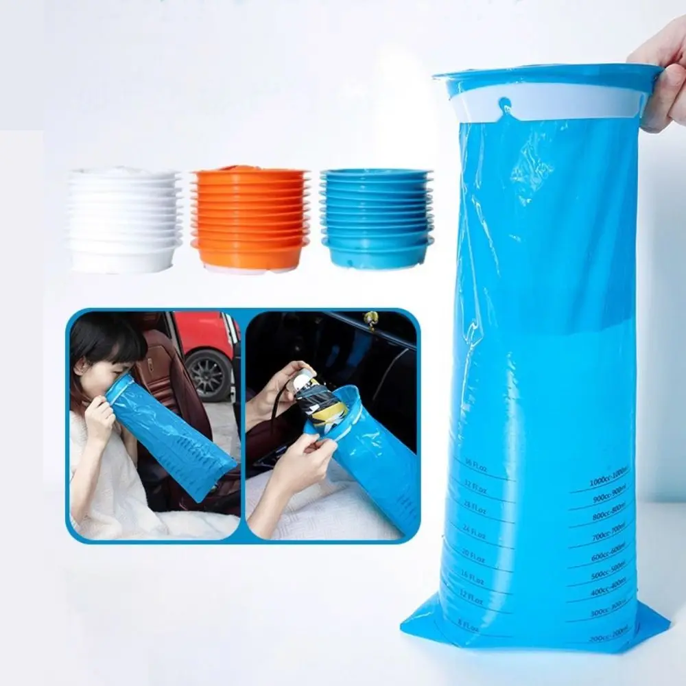 

10Pcs 1000ML Nausea Vomit Bag Leak Resistant Large Capacity Vomit Cleaning Bag Durable Portable Disposable Barf Bags