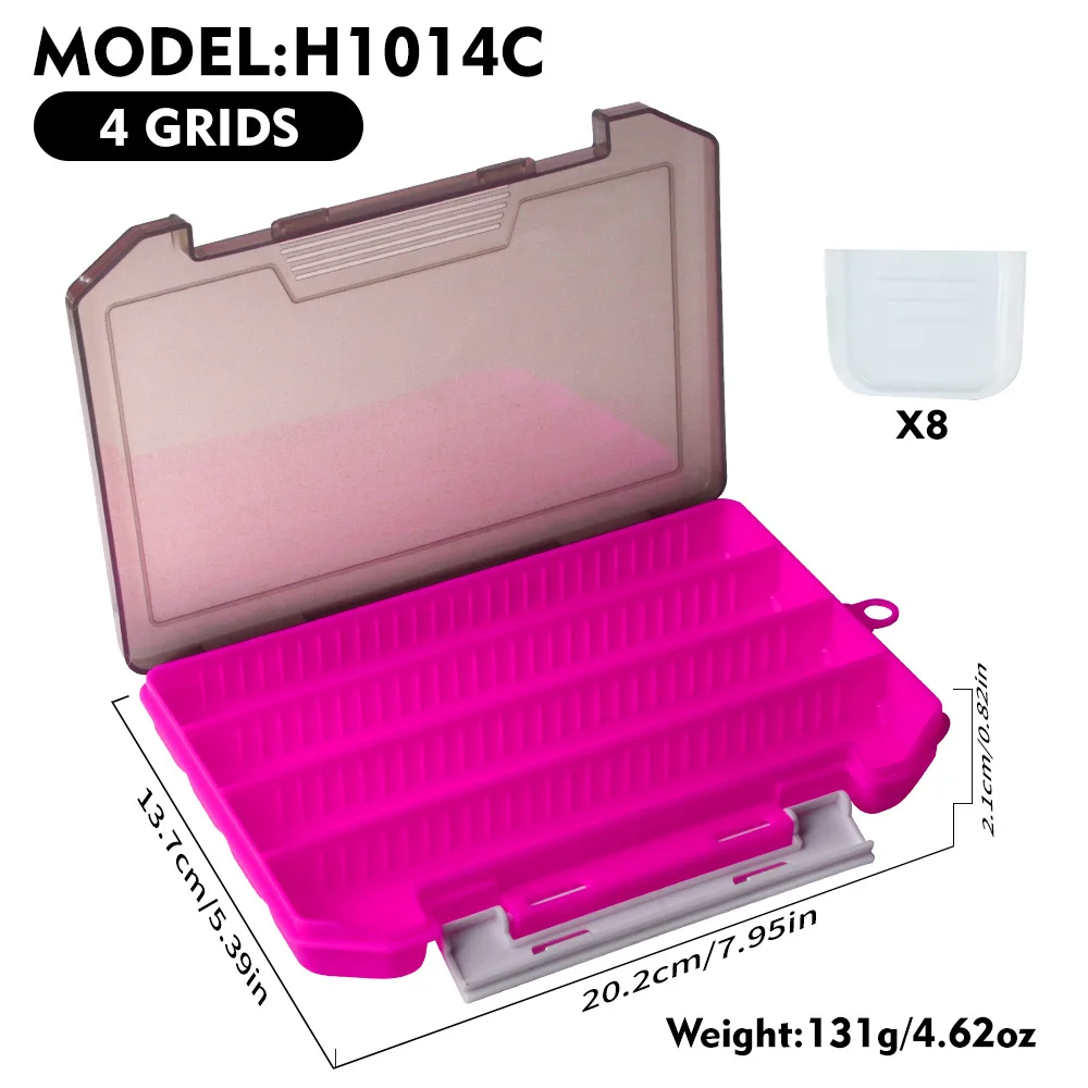 Portable Fishing Gear Box with Customizable Dividers - 2-in-1 Plastic Tackle Organizer Measuring 20cm Length for Angling