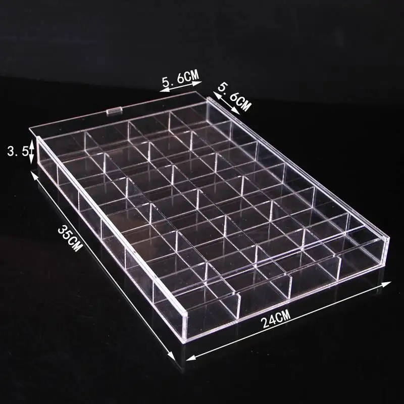 Acrylic Multi-Compartment Storage Display Jewelry Box Loose Beads Accessories Buddha Beads Bracelets Hand Storage Box