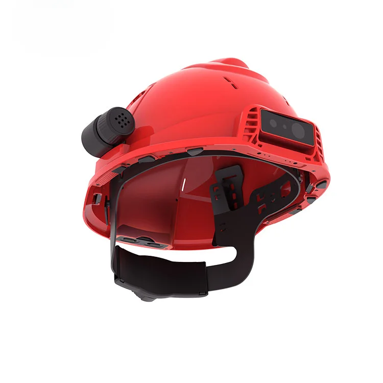 OEM Hdpe Hard Hats lavoro costruzione fotocamera industriale 4G 5G GSM Live Video View Mining GPS forestale casco di sicurezza elettrica