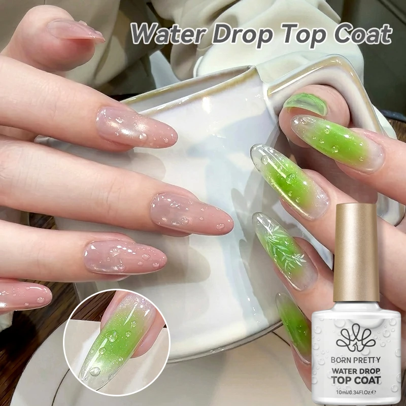BORN PRETTY Water Drop Top Coat 10ml  No Wipe Gel Polish Summer Design Transparent Varnish Soak Off DIY At Home Manicure - view 6