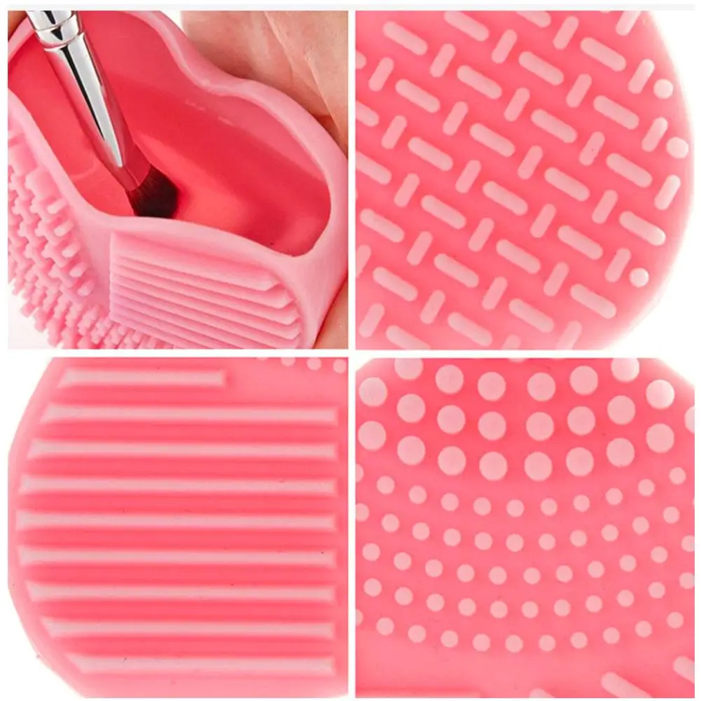 Bear Folding Silicone Brush Bowl Cosmetic Brush Cleaning Mat Tools Cleaning Makeup Cleaning Bowl Mat C6B2