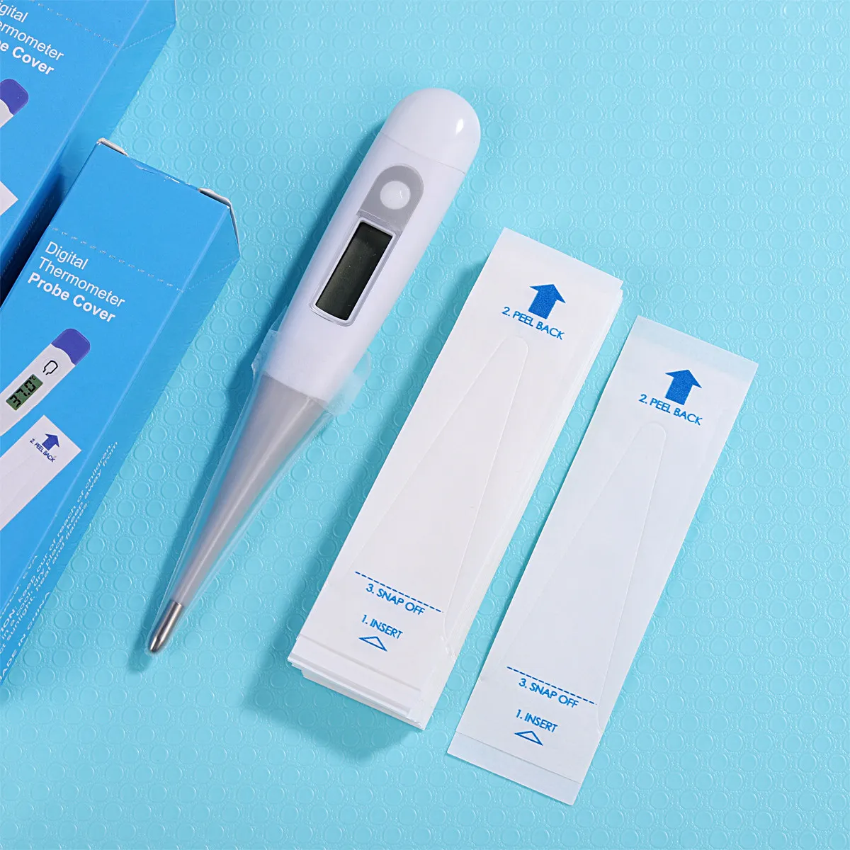 200pcs Thermometer Cover Disposable Pe Material Universal For Digital Electronic Thermometers Lightweight Easy To Use Home Daily
