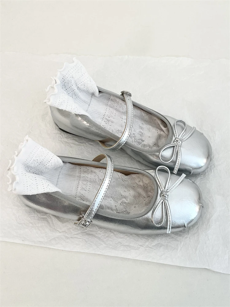Women's Fashion Thick Heel Slip-On Shoes Summer 2026  Knot PU Lined round Toe Rubber Outsole Easy Match Skirts