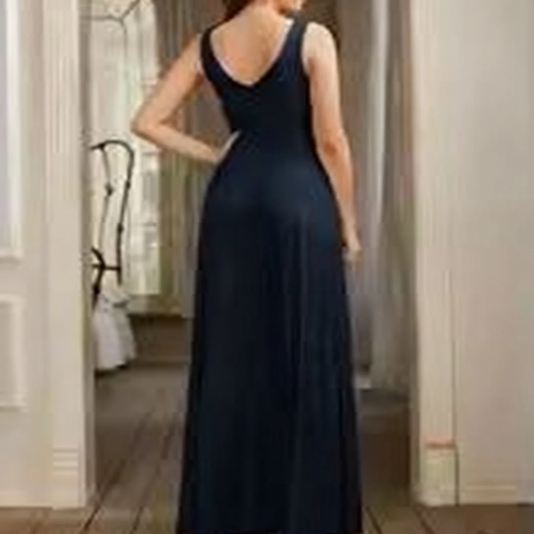 فساتين سهرة رسمية مخصصة مثيرة بفتحة رقبة على شكل V بدون أكمام فساتين حفلات أعياد الميلاد للنساء