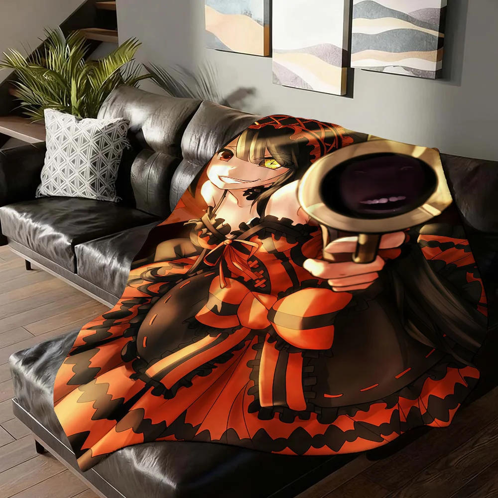 Anime role Kurumi Tokisaki Blanket For Sofa Office Bed Plane Travel Sleep Read Relax Camping Soft And Warm