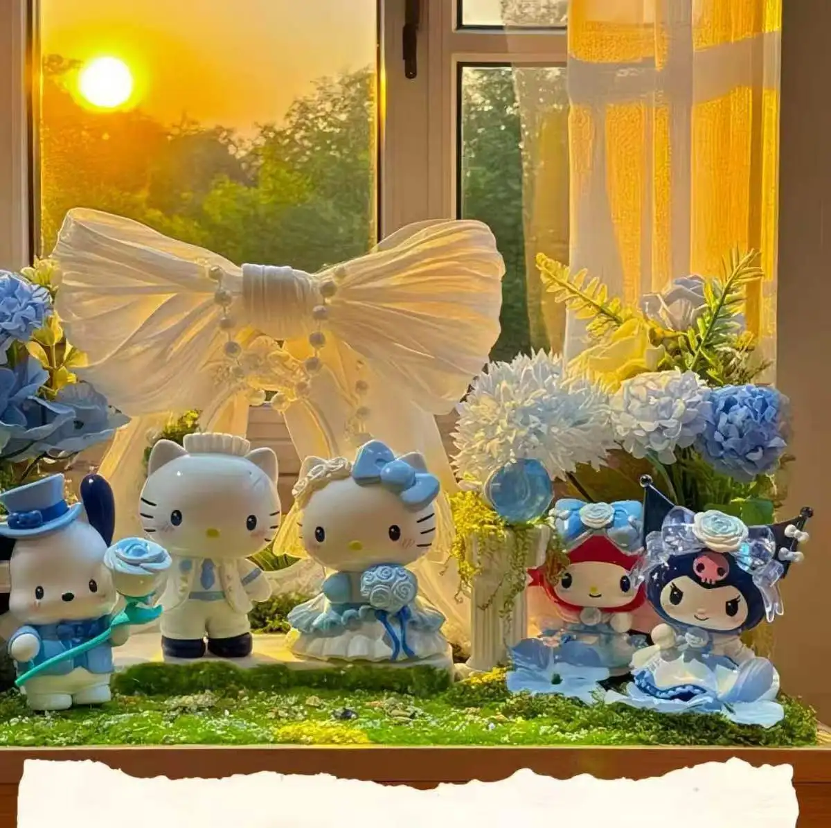 New Sanrio Romantic Wedding Series Blind Box Cute Doll Hello Kitty Daniel Collection Desktop Ornament Fashion Trend Gift view 6