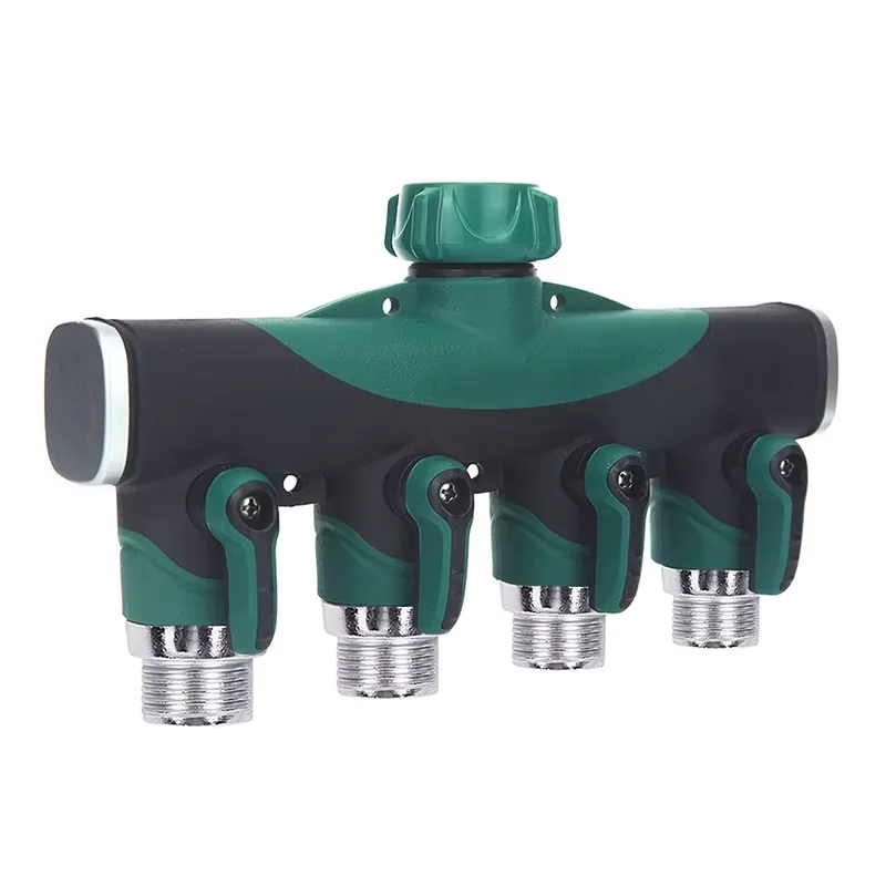 

1 Pcs 4-outlet Diverter Valves Independent Control Ball Valve, Adjustable Water Output 3/4 "inch American Standard Thread
