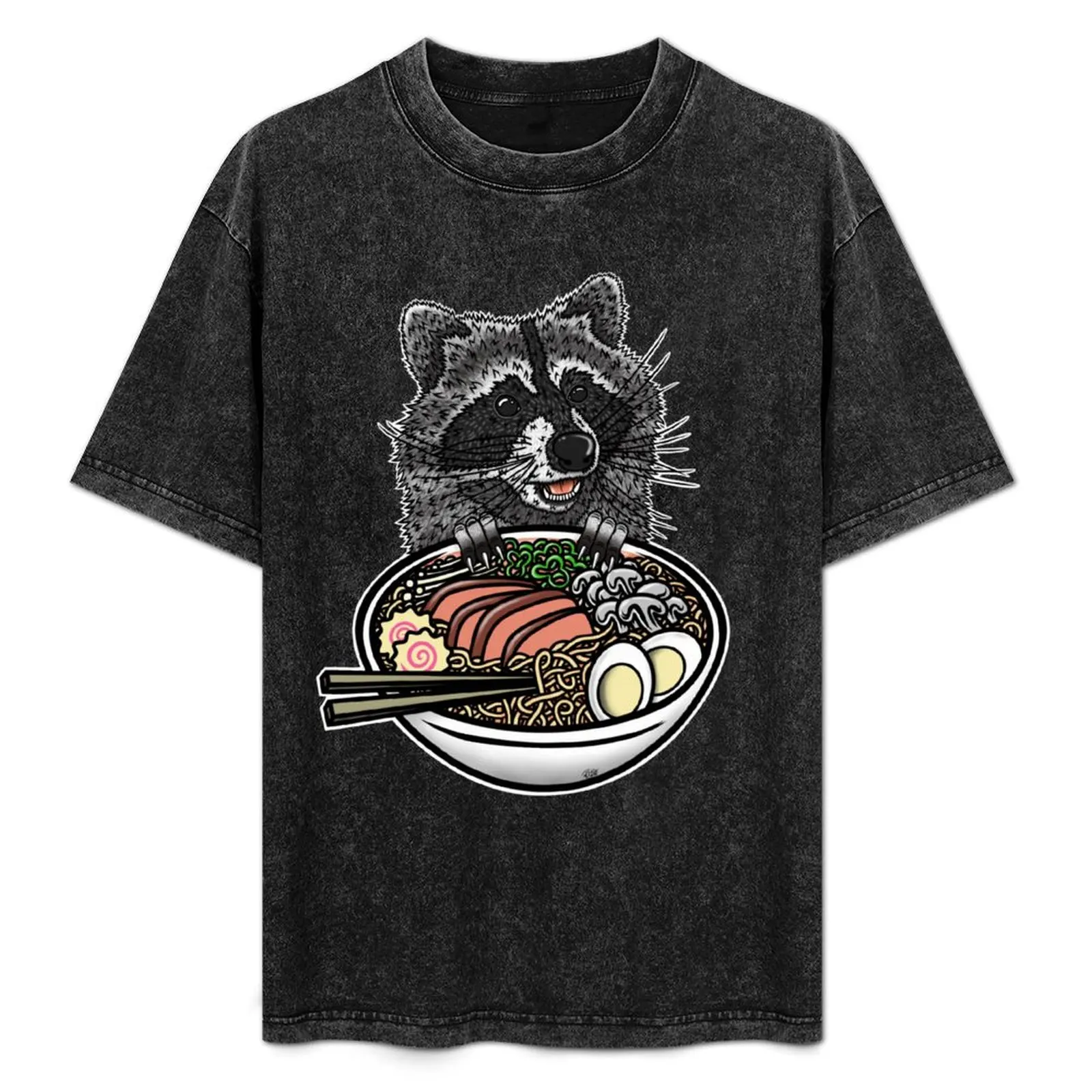 

Ramen Raccoon T-Shirt Festival Short Sleeve T-Shirt