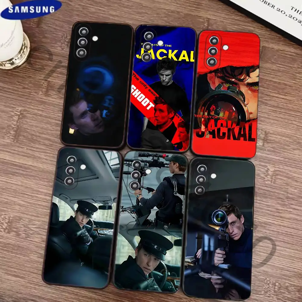 j-jackal Phone Case For Samsung S24 21 22 23 30,Ultra Plus,Fe,Lite,Note Black Soft Cover