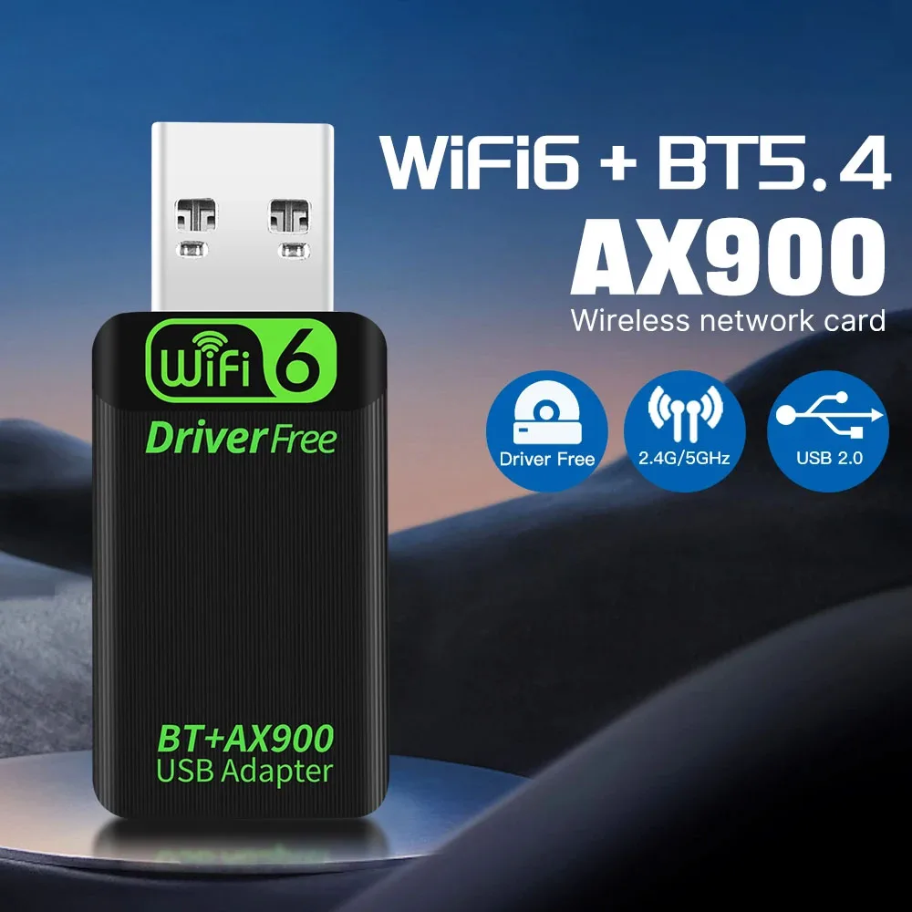 AX900 USB WiFi 6 Bluetooth 5.4 Adapter 2in1 Dongle 2.4G&5GHz USB WiFi Network Wireless Wlan Receiver For PC/Laptop Driver Free