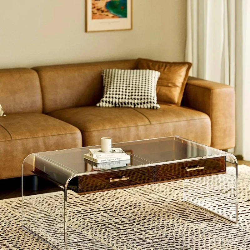 

coffee table living room household small apartment tea table minimalist smallight luxury high-end small coffee