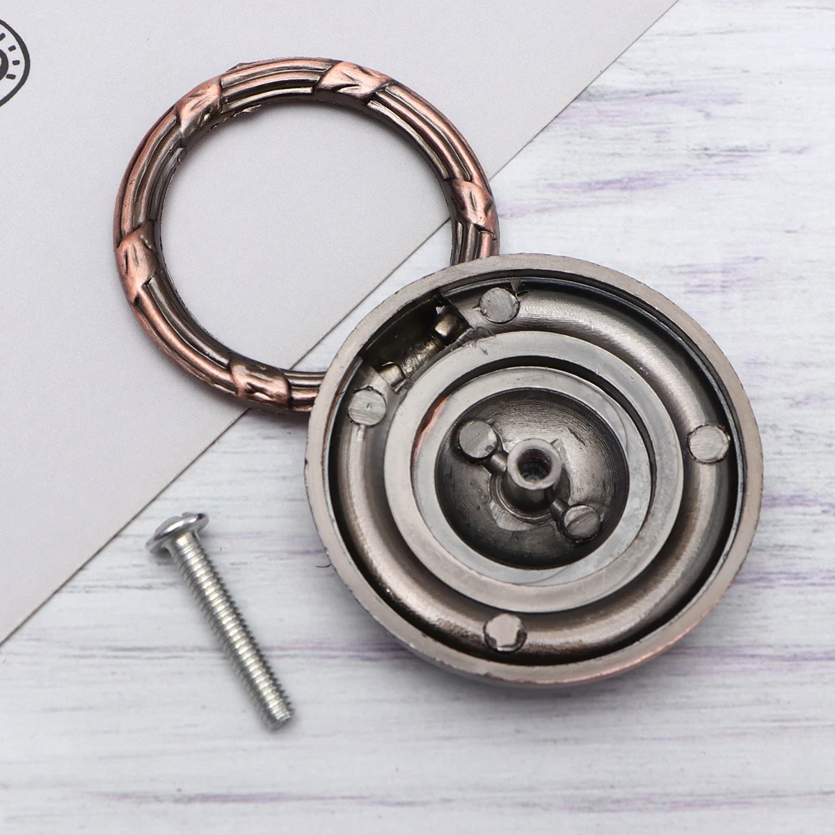

5 Pcs Round Single Hole Pull Ring Cabinet Retro Handles Drawer Furniture Pulls Kitchen Knobs Bathroom Dresser Hardware