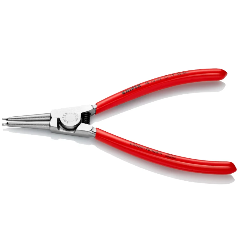 KNIPEX 46 13 A2 Circlip Pliers 180mm Length Non-slipping Solid Tips Plier for External Circlips on Shafts