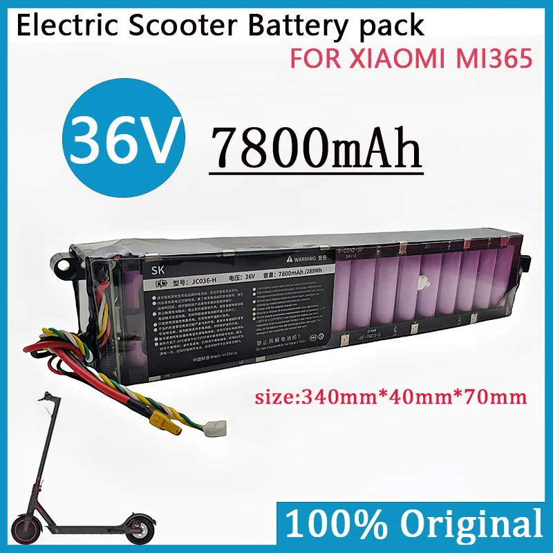 Lpega baterai baru 36V 7800mAh, baterai khusus untuk Xiaomi M365 M356 Pro, baterai Li-ion 36V 7800mAh