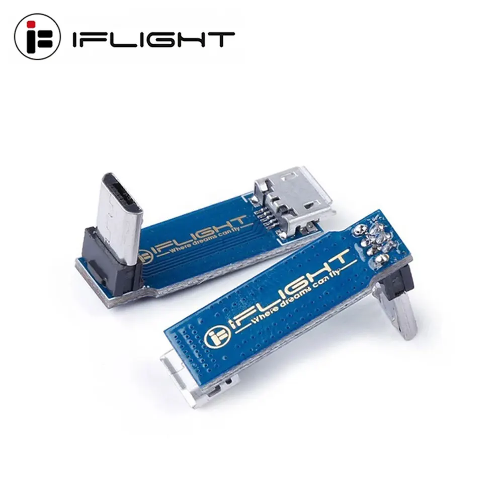 IFlight L-Type Adapter Plate Micro USB Male To Female Extension Board  for RC FPV Racing Flight Controller DIY Parts