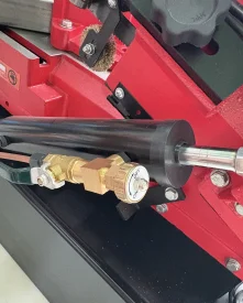 JINFENG  CE Metal Band Saw Machine Automatic Feeding Miter Cut Swivel Head Manual Tension Gear Drive
