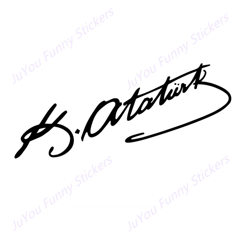 FUYOOHI Funny Stickers Exterior Accessories Decals Turkey Mustafa Kemal Ataturk Signature Vinyl Car Decal Funny Car Stickers
