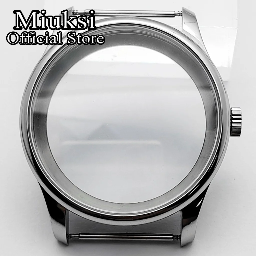 Miuksi 40,6 mm Silbernes Gehäuse Passend für ETA 6497 6498 ST3600/ST3620 Handaufzugs-Uhrwerk